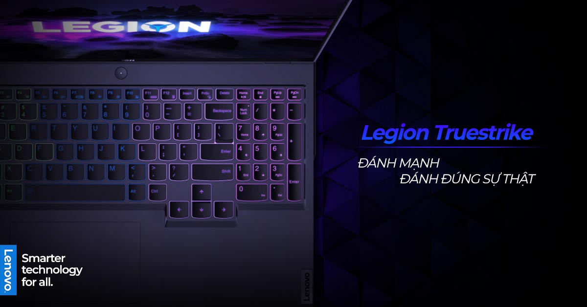 Laptop Lenovo Legion 5 Pro được trang bị bàn phím Legion True Strike 